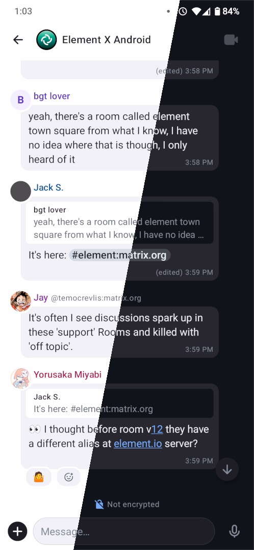 Element X screenshot 2